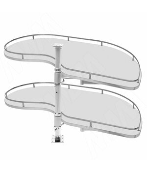 FLY MOON Механизм пов., плоский прут, 2 полки с противоск. покр., с доводчиком, левый