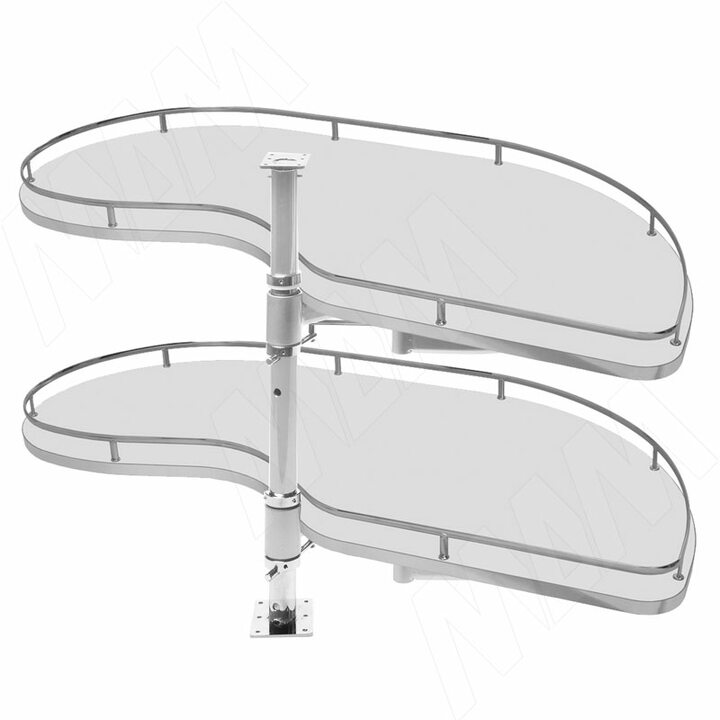 FLY MOON Механизм пов., плоский прут, 2 полки с противоск. покр., с доводчиком, левый