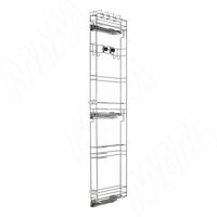 ROUND Колонна выдвижная для хозяйственных принадлежностей, для фасада 150 мм, с боковым крепл., лев., направляющие Nova Pro