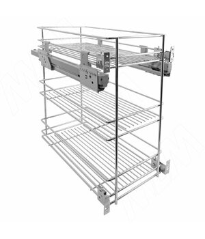 ROUND Трехуровневая корзина, 300 мм, с боковым нижн. крепл., направл. плавн. закр. Nova Pro