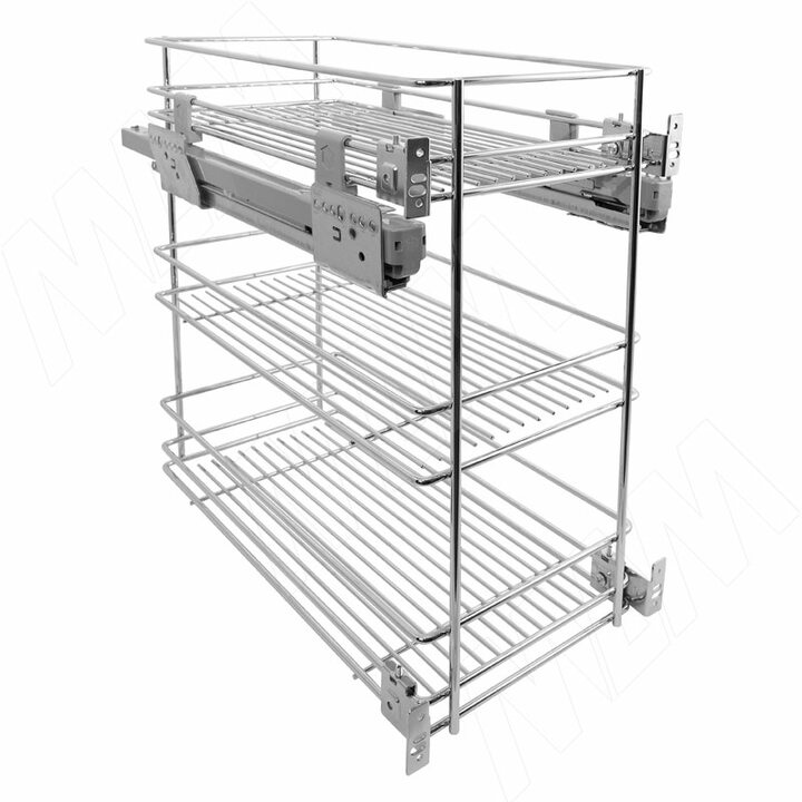 ROUND Трехуровневая корзина, 300 мм, с боковым нижн. крепл., направл. плавн. закр. Nova Pro