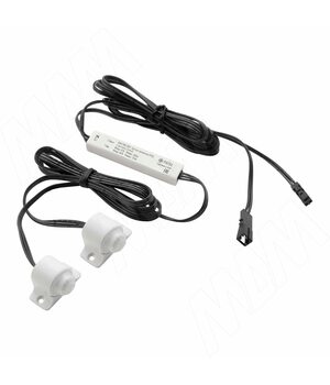 Выключатель инфракрасный (PIR) на движение, 2 датчика, белый, 12/24V, 36/72W