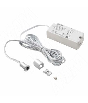 Выключатель инфракрасный (IR) на преграду, врезной, хром матовый, 220V, 250W