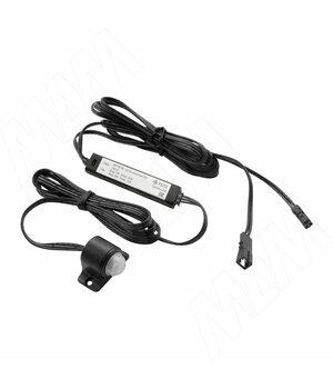 Выключатель инфракрасный (PIR) на движение, черный, 12/24V, 36/72W