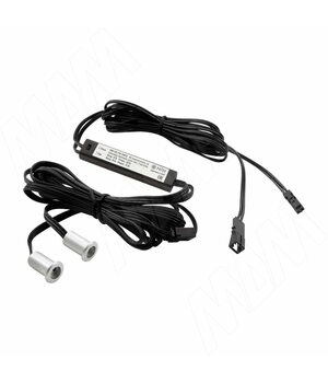 Выключатель инфракрасный (IR) на преграду, врезной, 2 датчика, хром матовый, 12/24V, 36/72W