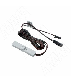 Выключатель сенсорный диммируемый, накладной, хром матовый, 12/24V, 36/72W