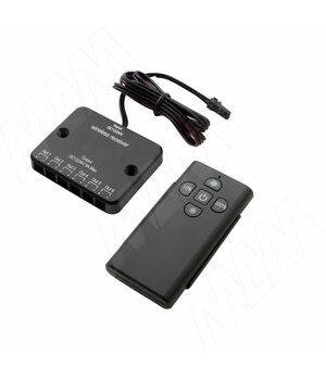 Выключатель беспроводной диммируемый, пульт ДУ, черный, 12/24V, 60/120W