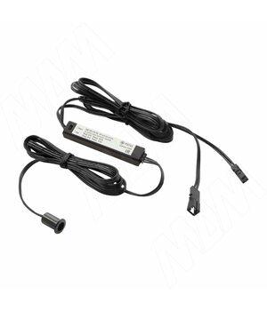 Выключатель инфракрасный (IR) на взмах руки, врезной, черный, 12/24V, 36/72W