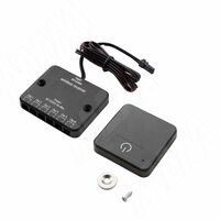 Выключатель беспроводной диммируемый, сенсорный, черный, 12/24V, 60/120W