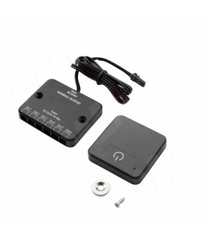 Выключатель беспроводной диммируемый, сенсорный, черный, 12/24V, 60/120W