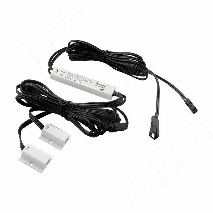 Выключатель инфракрасный (IR) на преграду, накладной, 2 датчика, белый, 12/24V, 36/72W