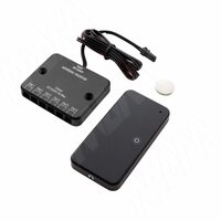 Выключатель беспроводной диммируемый, на преграду, черный, 12/24V, 60/120W