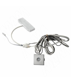 TOUCH ME Выключатель сенсорный диммируемый с подсветкой, врезной, цвет серебро, 12/24V, 30/60W