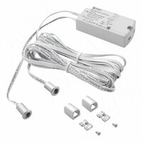 Выключатель инфракрасный (IR) на взмах руки, врезной, 2 датчика, хром матовый, 220V, 250W