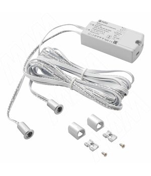 Выключатель инфракрасный (IR) на взмах руки, врезной, 2 датчика, хром матовый, 220V, 250W