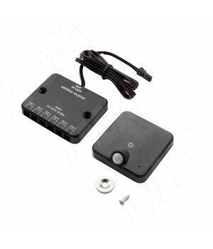 Выключатель беспроводной на движение, диммируемый, черный, 12/24V, 60/120W