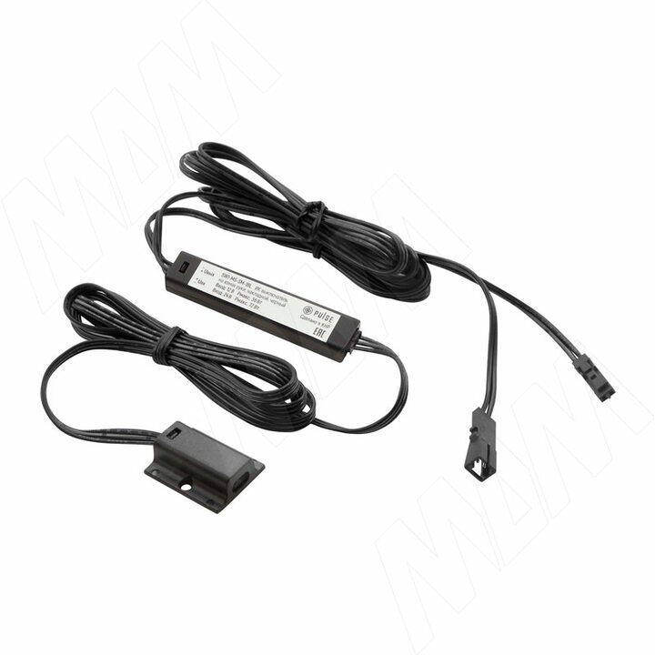 Выключатель инфракрасный (IR) на взмах руки, накладной, черный, 12/24V, 36/72W