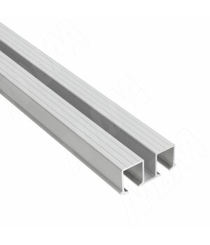 Yutu направляющая двойная верхняя для деревянных дверей, серебро, L-3000