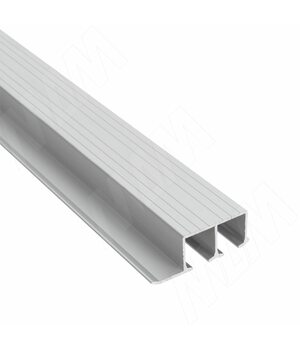 Yutu направляющая двойная верхняя для стеклянных дверей, серебро, L-3000