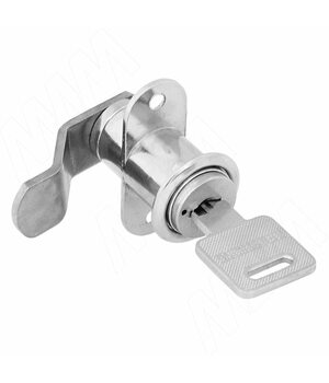 Замок для 1-ой двери, поворотный, хром