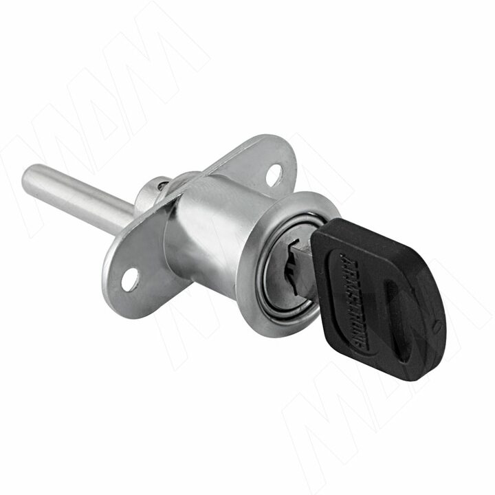 Замок для 3-х и более ящиков, поворотный, хром матовый