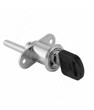 Замок для 3-х и более ящиков, поворотный, "одинаковые ключи", хром