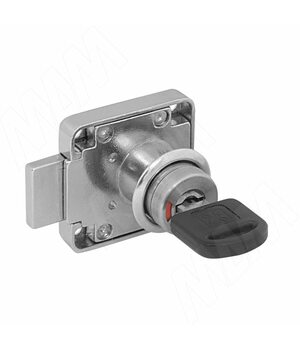 Замок с индикатором для 1-ой двери, выдвижной, 1 оборот, хром