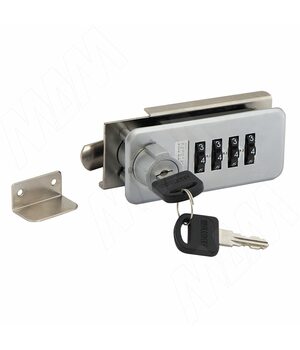 Замок с кодом для 1-ой двери, поворотный, левый, хром матовый