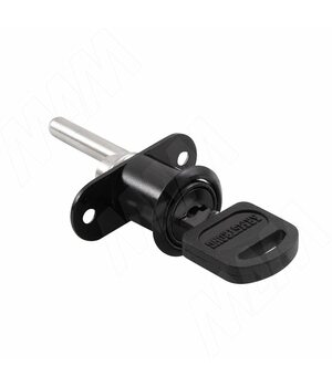 Замок для 3-х и более ящиков, поворотный, черный