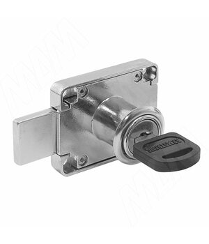 Замок для 1-ой двери, выдвижной, 2 оборота, хром