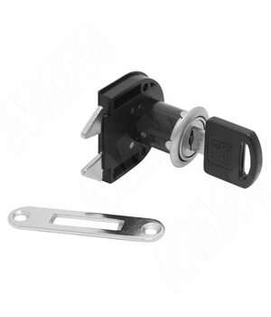 Замок для жалюзи, гарпунообразный + отв. планка, хром