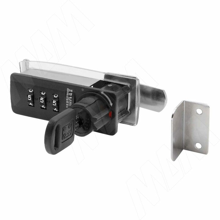 Замок с кодом для 1-ой двери, поворотный, правый, черный