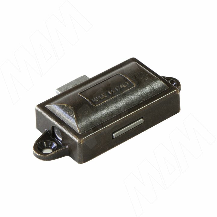 Замок мебельный, выдвижной, бронза патинированная