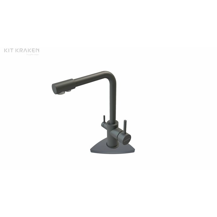 Kit Kraken Triangie Подставка под смеситель из искусственного камня, серый, бирюзовый, белый, темно-серый