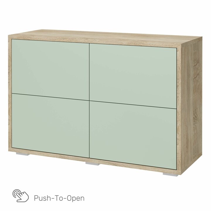 Ашо Комод с 4 ящиками 1,2 м, SOFT TOUCH оливковый
