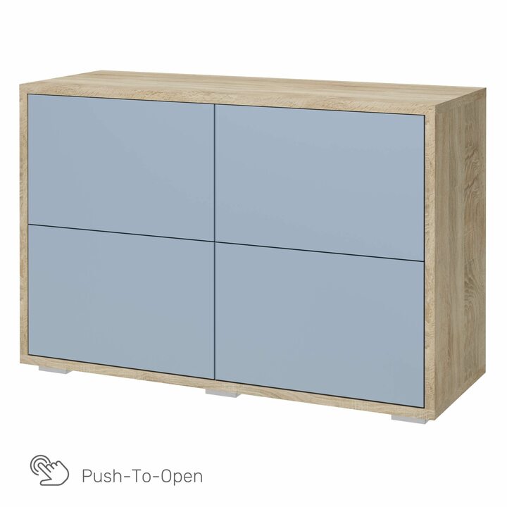 Ашо Комод с 4 ящиками 1,2 м, SOFT TOUCH голубой