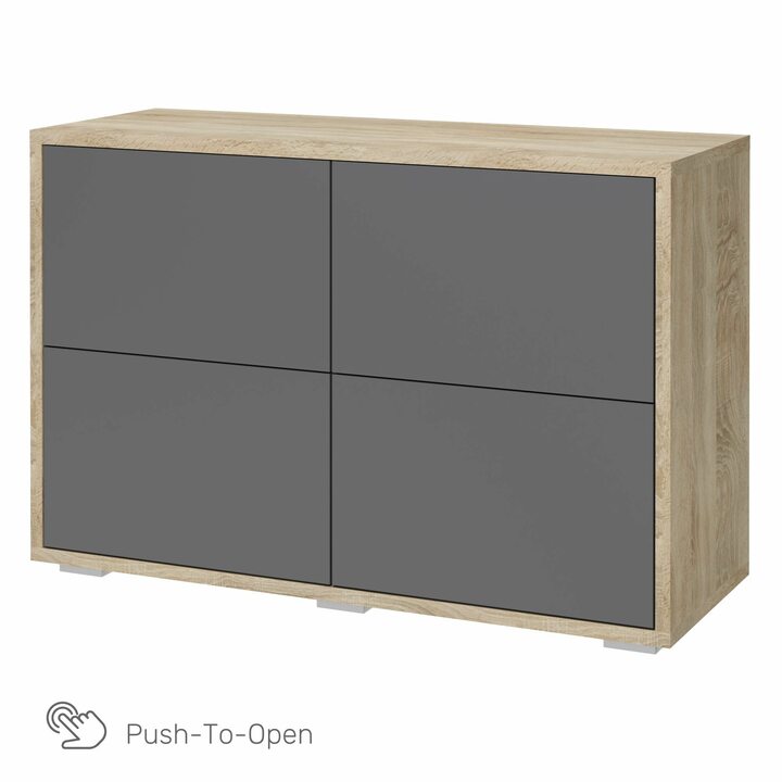 Ашо Комод с 4 ящиками 1,2 м, SOFT TOUCH серый