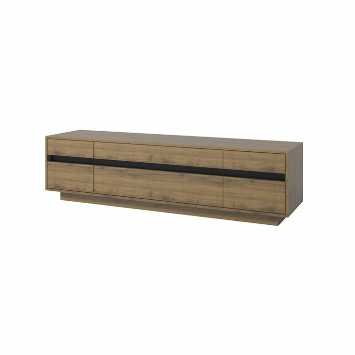 Атне Тумба ТВ с 6 ящиками Push-to-Open, ЛДСП дуб шерман