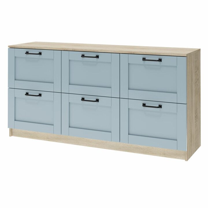 Лув Комод с 6 ящиками 1,6 м, МДФ сборный голубой