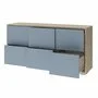 Лув Комод с 6 ящиками 1,6 м, SOFT TOUCH голубой