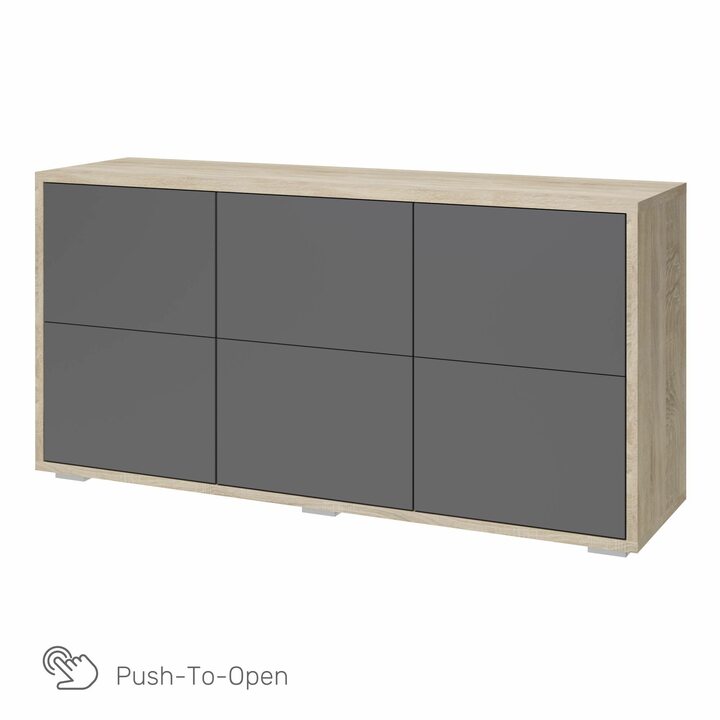 Лув Комод с 6 ящиками 1,6 м, SOFT TOUCH серый