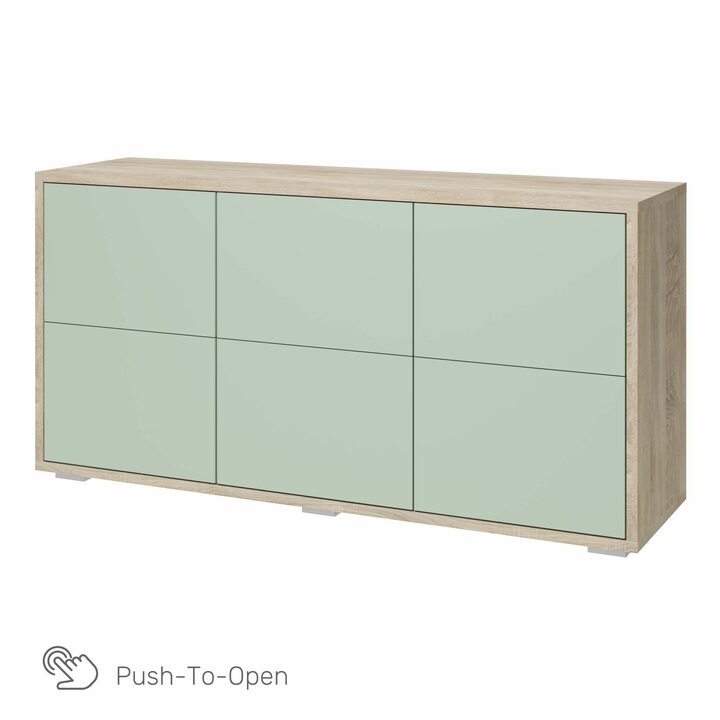 Лув Комод с 6 ящиками 1,6 м, SOFT TOUCH оливковый