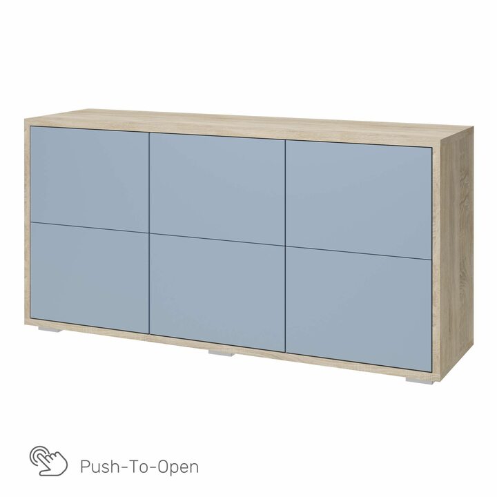 Лув Комод с 6 ящиками 1,6 м, SOFT TOUCH голубой