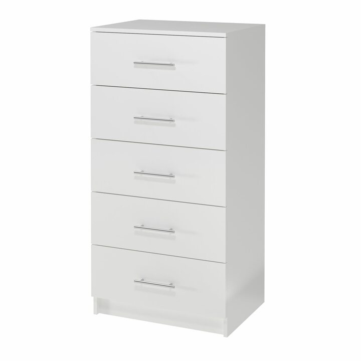 Пинге Комод с 5 ящиками, ЛДСП белый