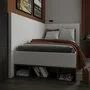 Норвак Кровать со спальным местом 2 х 0,9, с подъемным механизмом, ткань белый