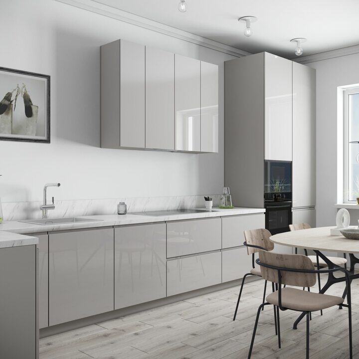 Nyrhoff Кухня угловая, SAYERLACK светло-серый
