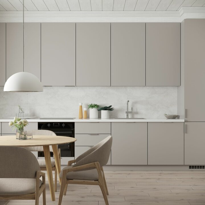 Pasmirra Кухня прямая, SOFT TOUCH бежевый