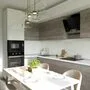 Tisrock Кухня угловая, TSS, HIGH GLOSS белый, дерево