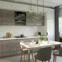 Tisrock Кухня угловая, TSS, HIGH GLOSS белый, дерево