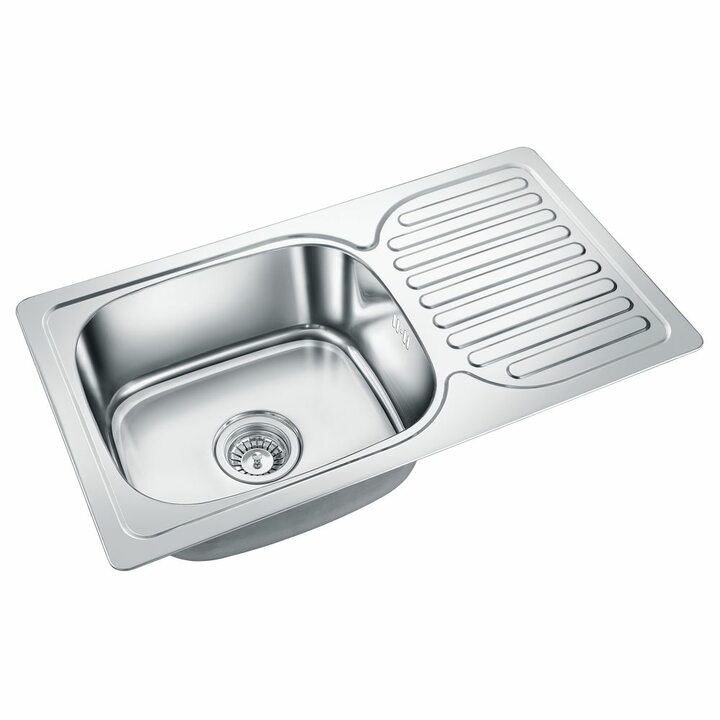 EMAR 302A Кухонная мойка с чашей и крылом из нержавеющей стали, глянец